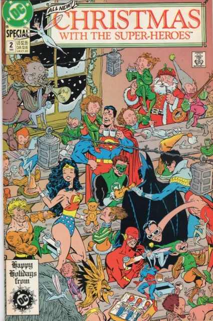 DC Christmas With The Super-Heroes #2 (1989) Mid Grade
