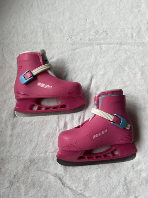 Bauer Lil Angel Toddler Girl Pink Ice Hockey Skates Size 12/13