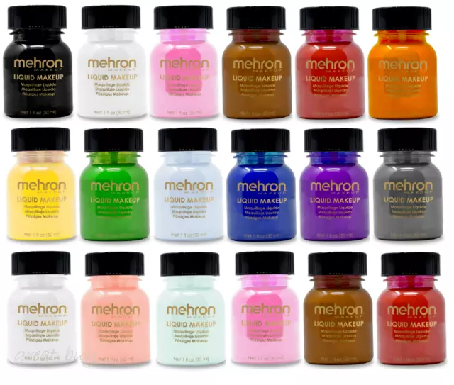 Mehron Liquid Makeup_Face,Body,Hair Paint Special Fx_Color Stage Makeup 1Oz !!!!