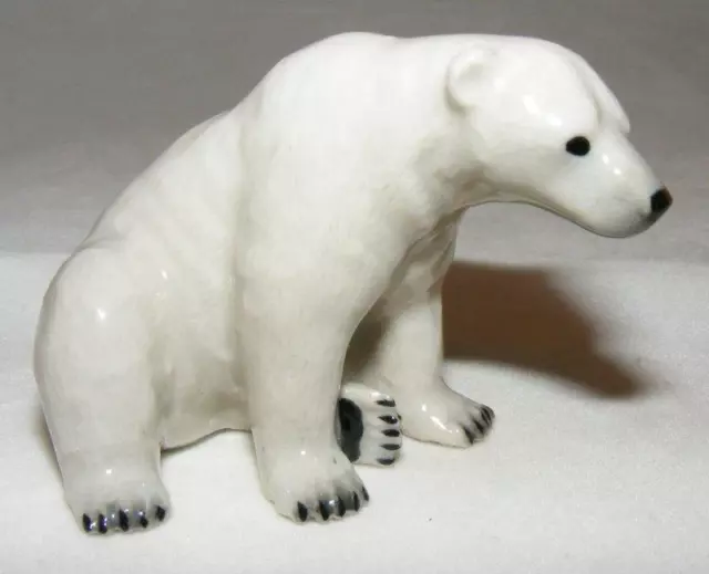 Northern Rose Miniature Porcelain Animal Figure Polar Bear Sitting R002
