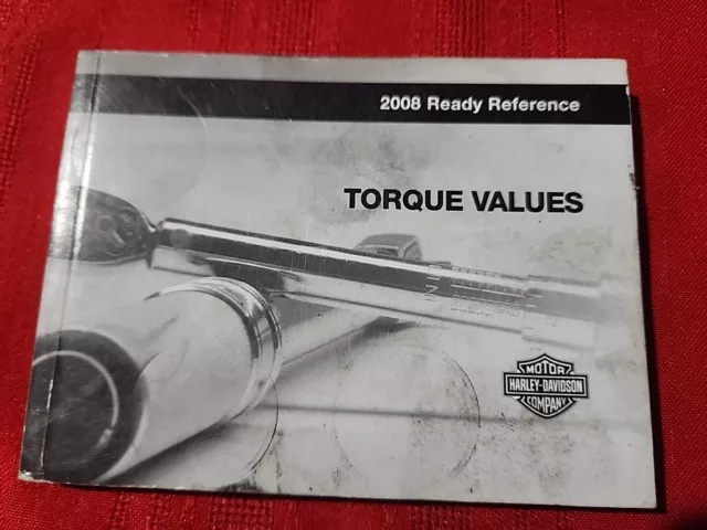 2008 Ready Reference Torque  Values Harley-Davidson Part # 99959-08