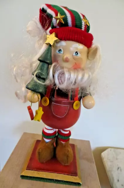 12" Wooden Christmas Elf Nutcracker - Christmas Decor