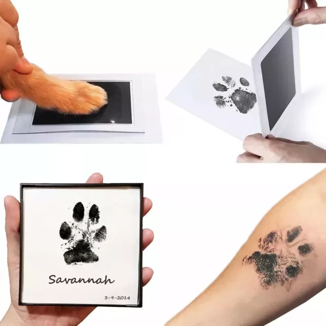 Baby  Paw Print Ink Pads Pet Dog Cat Handprint Pads Souvenir Footprint Pad Black