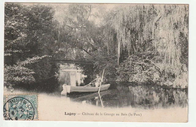 LAGNY - Seine & Marne - CPA 77 - Pont du parc au Chateau de la Grange au Bois