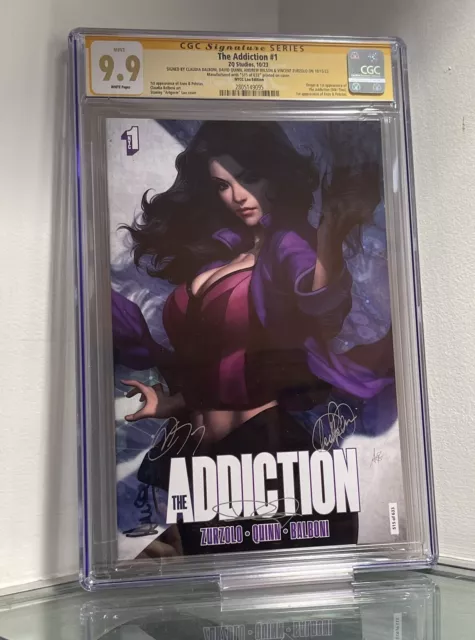 The Addiction #1  (Artgerm NYCC Variant #515): 9.9 CGC QUAD Signed Mint, Not 9.8