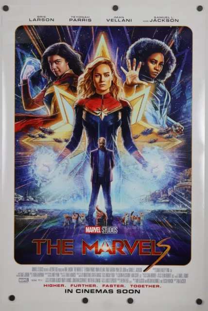 The Marvels original DS movie poster 27x40 D/S INTL FINAL Mint Captain Marvel