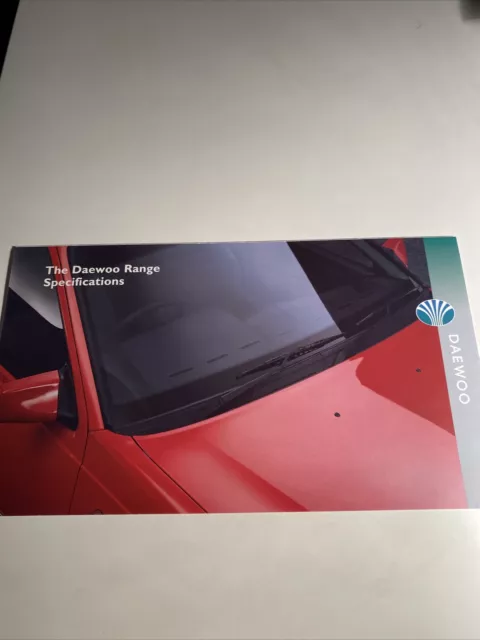 Daewoo Range Car Sales Brochure Specifications Nexia Saloon Espero 1995