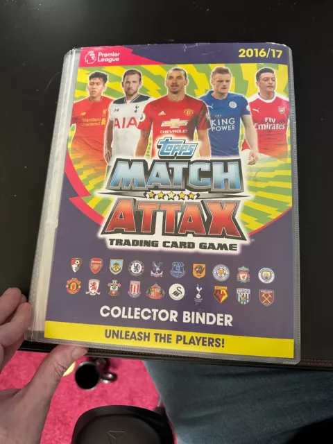 16/17 Topps Match Attax Premier League Trading Card Binder with 402 Cards!