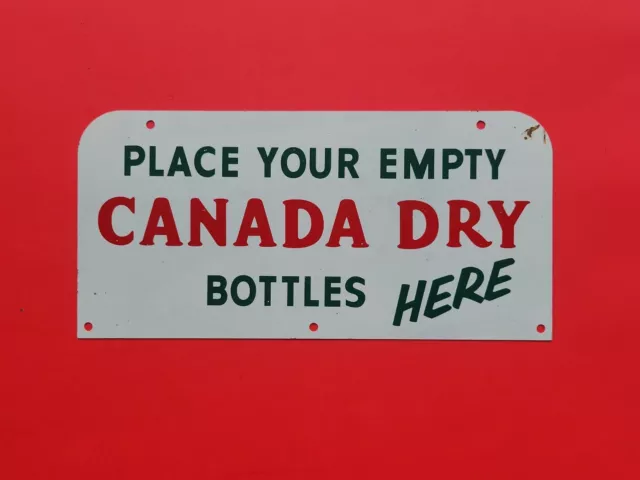 ANTIQUE vintage METAL  SODA BOTTLE CANADA DRY ADVERTISING SIGN