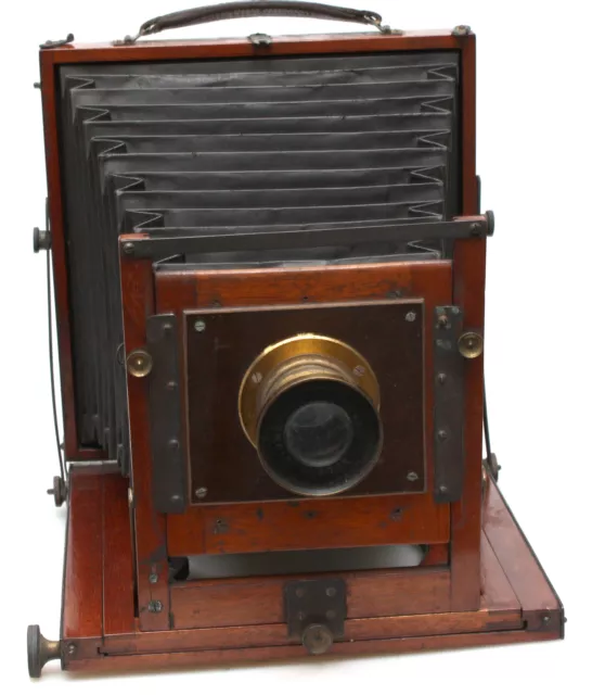 Mahogany and Brass Whole Plate Large Format Camera with Beck Lens. Thornton P... 2