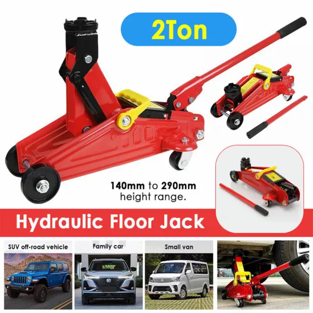 Trolley Jack 2 Ton Tonne Low Profile Hydraulic Floor Lifting Car Van Garage Tool