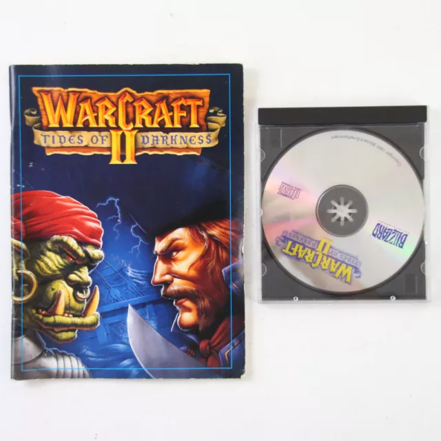 PC CD DVD Spiel Warcraft II Tides of Darkness + Anleitung Handbuch Gut