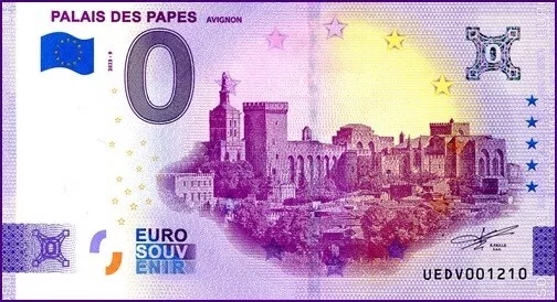 Uedv / Palais Des Papes / Billet Souvenir 0 € / 0 € Banknote 2023-9