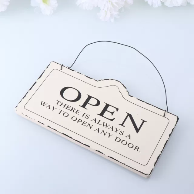 1Pc Store Open Sign Doorplate Creativo in legno vintage porta decorazione della