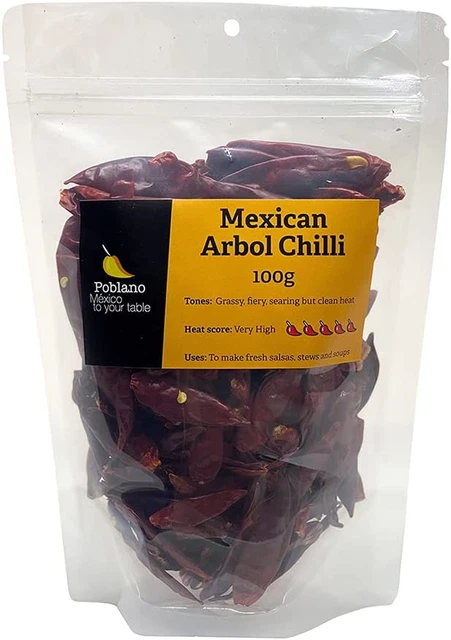 Mexican Arbol Dry Chillies, 100 G