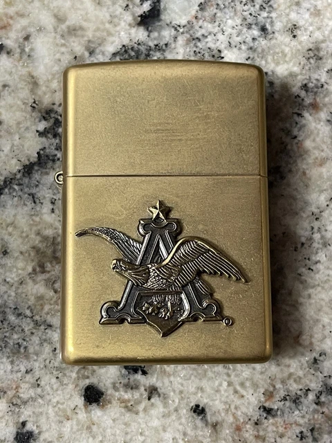 ZIPPO BUDWEISER ANHEUSER BUSCH EAGLE BRASS LIGHTER 1999 Unfired Sticker Intact