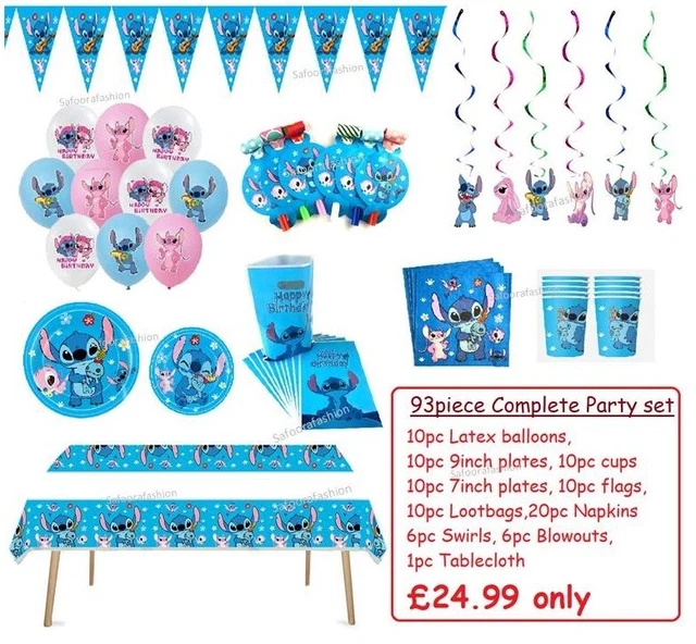 STITCH & LILO BLUE Party set Plates Cups Napkins Kids Birthday party