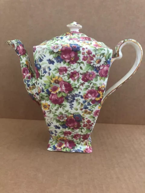Gorgeous ROYAL WINTON GRIMWADES Summertime Floral Chintz Coffee Pot ASCOT