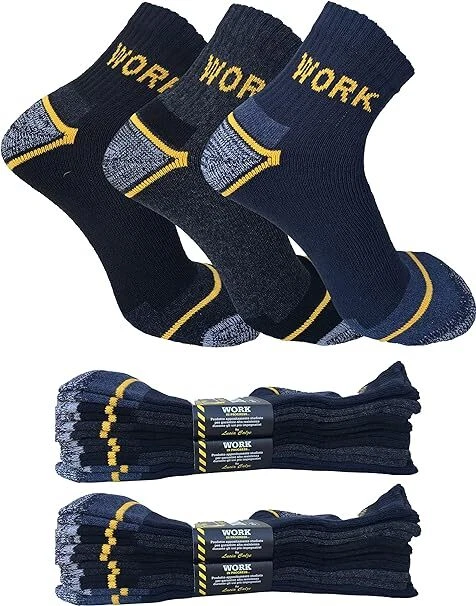 WORK 6 Paia Calzini Calze Tecniche Da Lavoro In Costa E Spugna - Foto 9