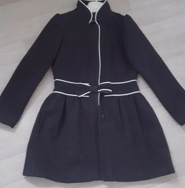 Next veste manteau noir pour filles 11-12 ans arc scolaire polyester poche manteau