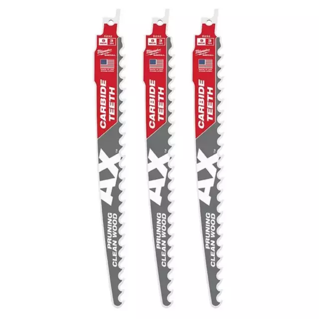 Milwaukee 48-00-5332 9in. 3 TPI The AX with Carbide Teeth for Pruning And Clean