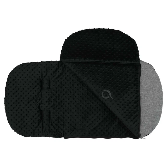 FUSSMUFF FUTTER KINDERWAGEN BUGGY KINDERWAGEN BABY GEMÜTLICHE ZEHEN 90cm Melange grau/schwarz 2