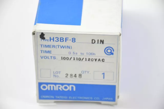 Omron Timer Twin 0.5s to 100h 100/110/120VAC (H3BF-8DIN) 3