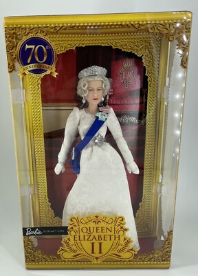 BARBIE SIGNATURE REINE Elizabeth II Platine Jubilé Collecteur