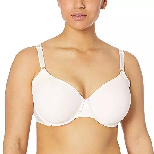 Olga Womens Plus Size No Side Effects Underwire Contour Bra, Rosewater, 38D Pink