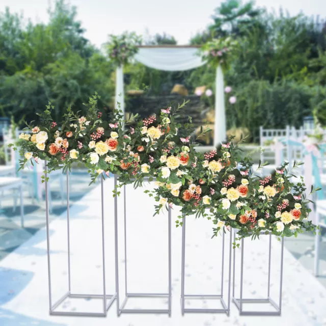 4pcs Blumenständer Metall Blume Vase Spalte für Hochzeit Verschiedene Höhen 2