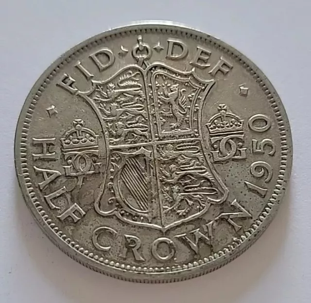 1950 George VI UK Half Crown coin