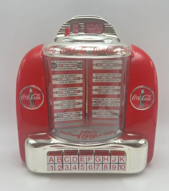 Vintage Coca-Cola Tabletop Jukebox Collectible Musical Bank Seeburg Wall-o-Matic