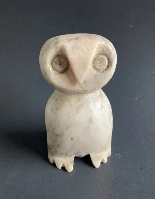 VINTAGE INUIT OWL Carving Canadian Stone Art Canada $216.55 - PicClick