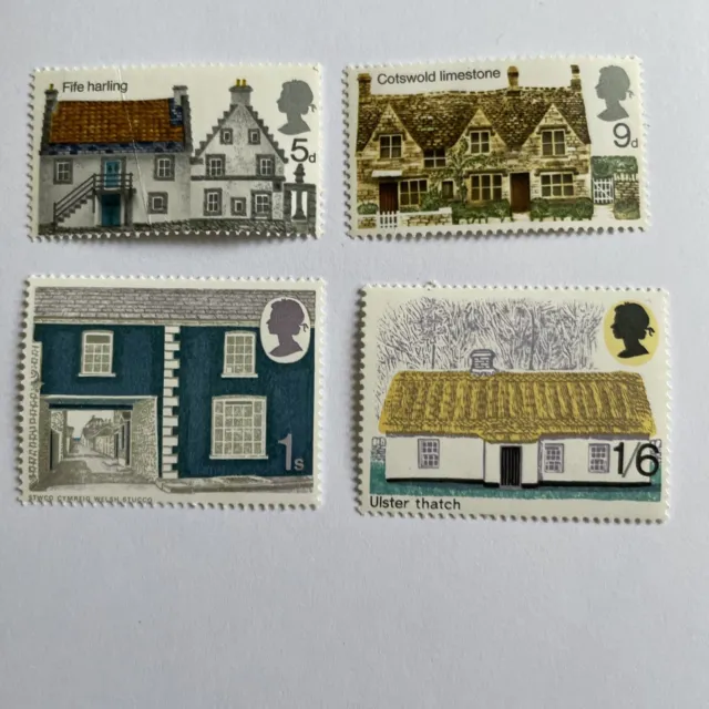 GB QE II, 1970, SG815-818, British Rural Architecture Fine Mint, MNH