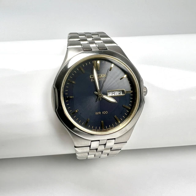 CITIZEN ECO DRIVE WATCH Day Date E101 S044294 New Capacitor Warranty 79.99 PicClick UK