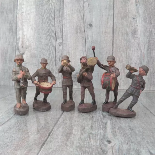 ELASTOLIN - Massefigur - 6 tlg. Soldaten Musiker - Konvolut - #Ac35851