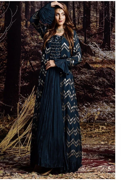 Pakistani Indian wedding dresses designer collection Long Maxi eid suit