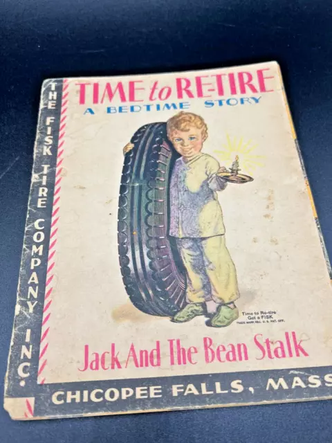 "Time to Retire" Jack and The Bean Stalk adv. for The Fisk Tire Co 1931