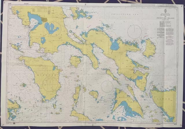 Admiralty 4413 Philippine Island Subic Bay To JIN TO TOLO Island Map Poster