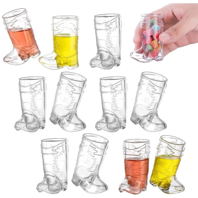 PARTY PHOTO PROPS Cowboy Boot Shot Glasses Western Theme Tumblers Fun