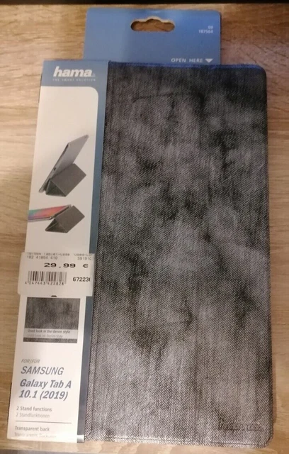 Hama Case für Samsung Galaxy Tab A 2019 Schutz Hülle Tablet Silber/Schw. stylish