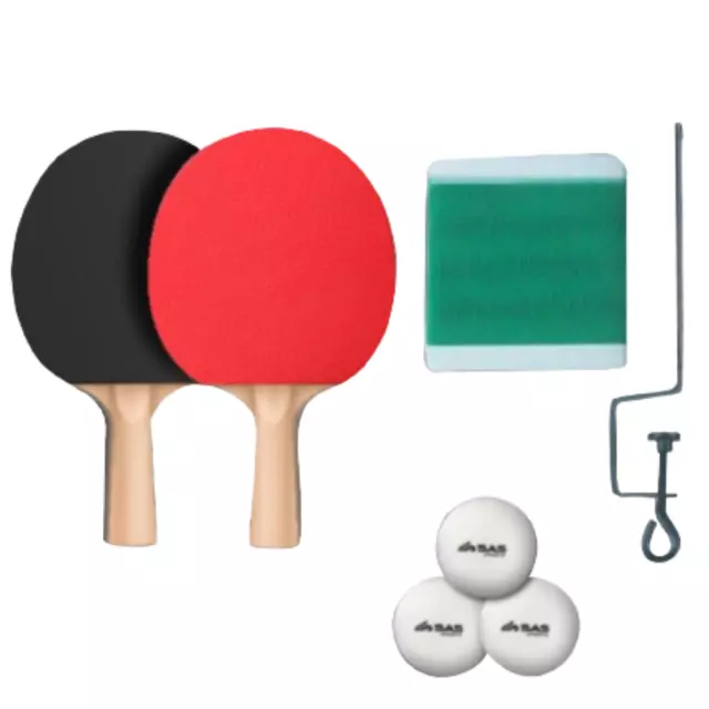 1x Instant Table Tennis Kit Ping Pong Set Metal Net Rack + 2 Bats + 3 Balls