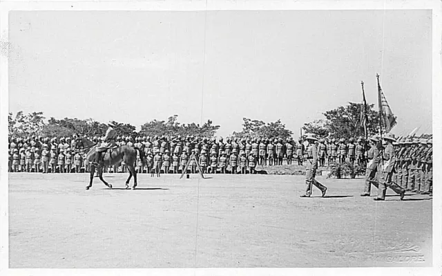 POSTCARD INDIA BANGALORE MILITARY SCHOOL - PASSING OUT CEREMONY - c1930 's RP 5