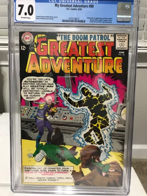 My Greatest Adventure #80 CGC 7.0 DC 1963 1st Doom Patrol! Key Silver!