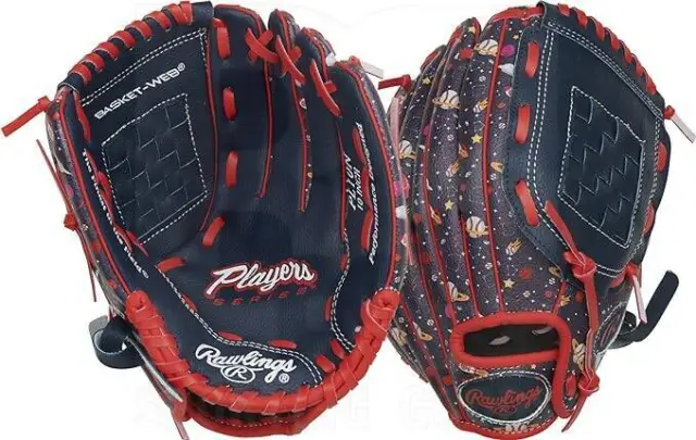 Rawlings PLAYERS SERIES Youth Baseball Glove Right Hand Throw 10" Navy/Space