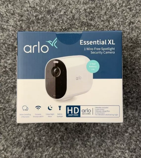 Arlo Essential Spotlight Kamera XL 1080p HD-Video Smart Home weiß