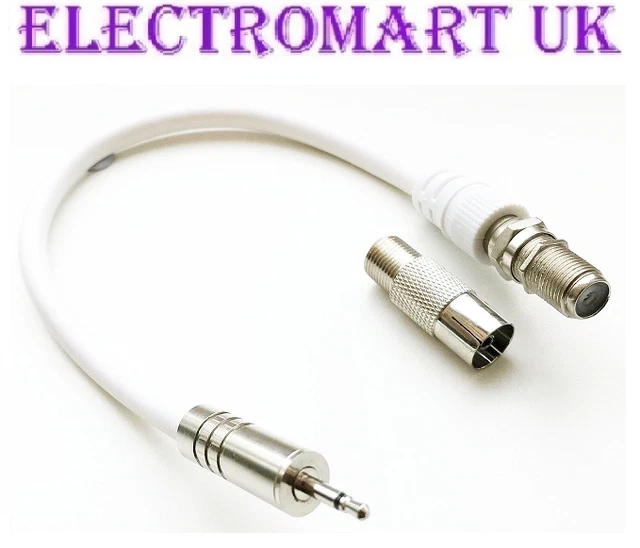 BOSE TYPE DAB Fm Radio Aerial Antenna 2.5Mm Mini Jack To F & Coax