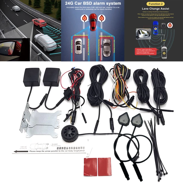 24GHZ MILLIMETER WAVE Radar Universal BSD Blind Spot Detection Warning ...