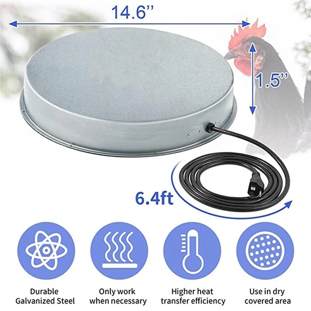 Water Heater Poultry Constant Temperature Heated Base Feeding Supplies