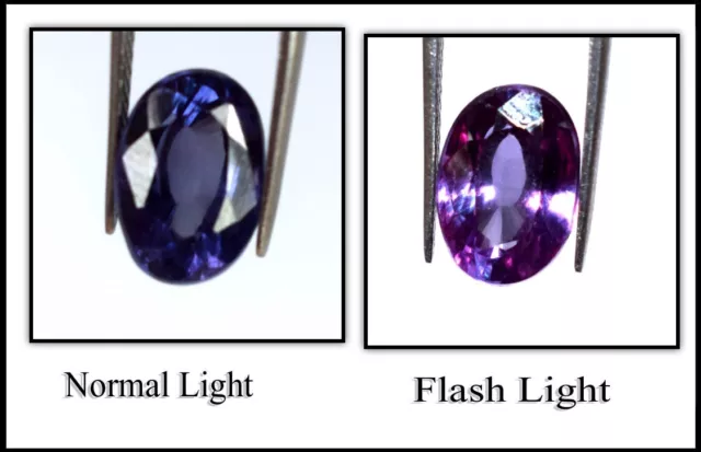 Russe Couleur Changement Alexandrite Ovale Gemmes 6.10 CT Naturel Certifié